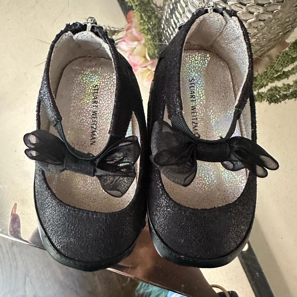 stuart weitzman toddler girl black dress soft shoes